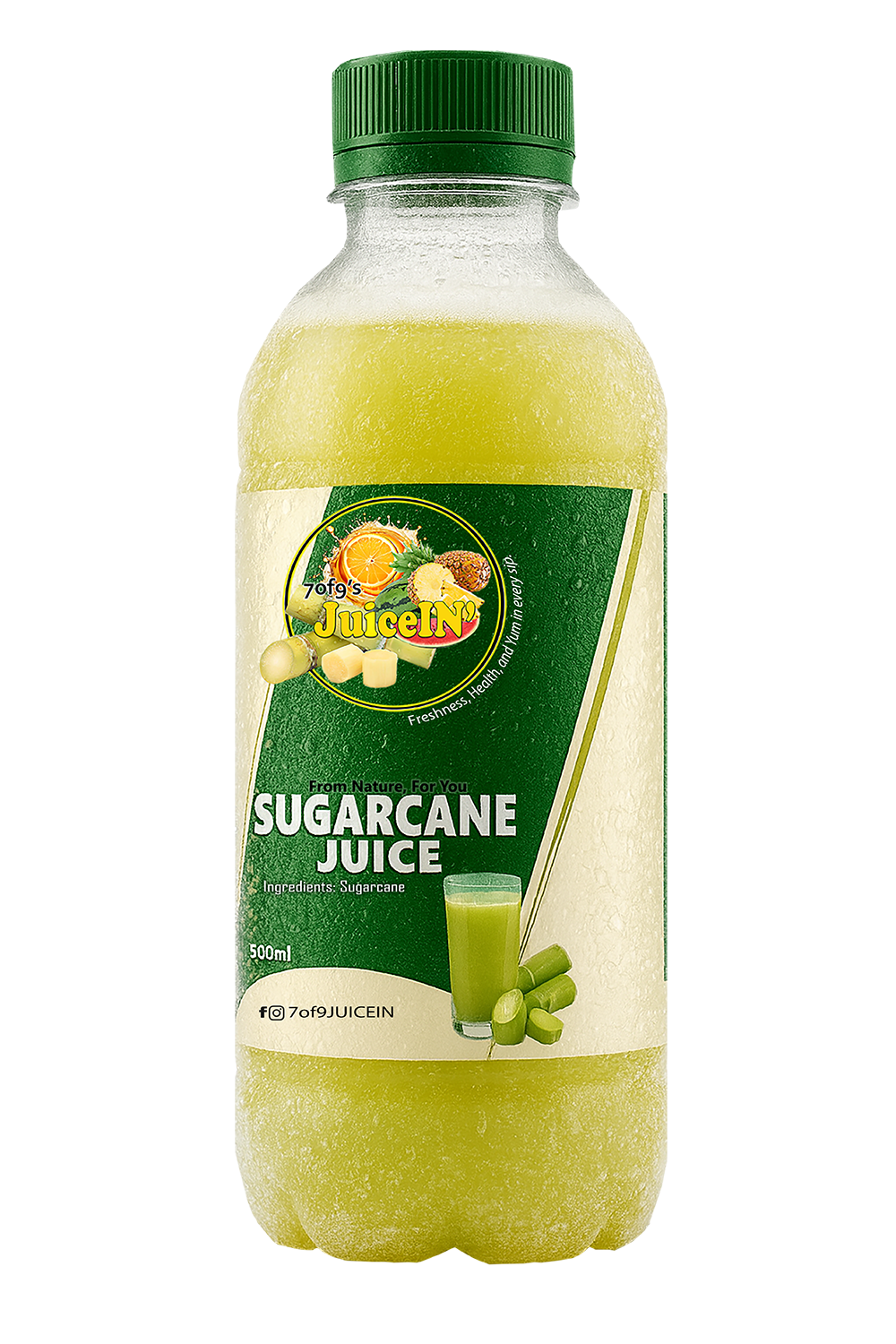 7OF9 JuiceIN Sugarcane Juice bottle