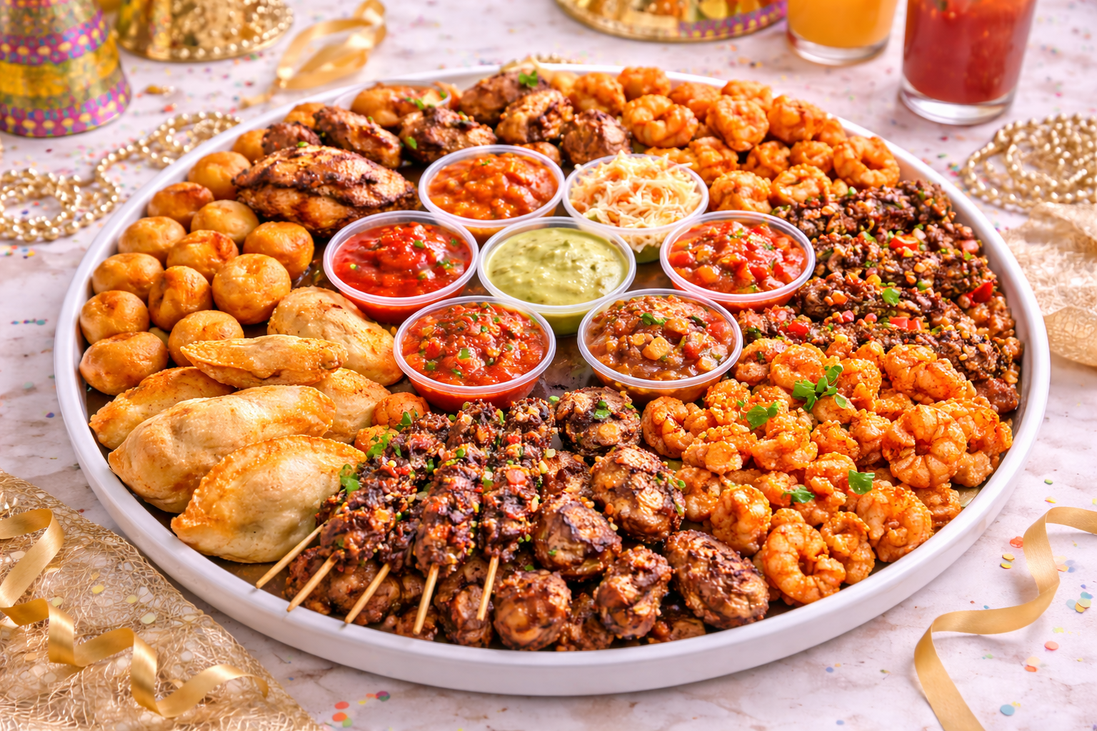 Small chops platter mockup