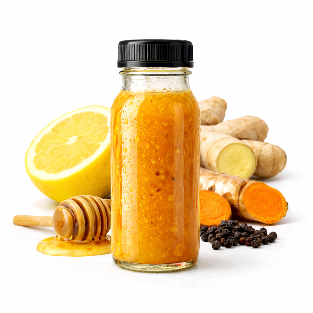 Ginger Fire Shot (Ginger + Lemon + Cayenne (Optional)) by 7of9 JuiceIN